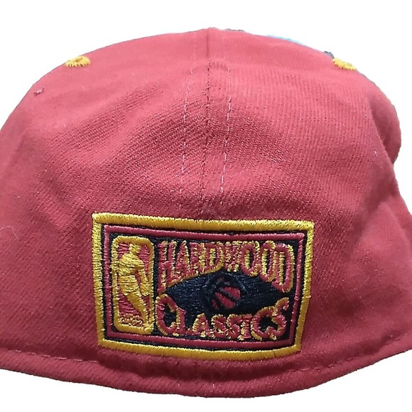 Vintage USA Atlanta Hawks New Era 100% Wool Baseball Cap 7 5/8 Hardwood Classics - Picture 4 of 7